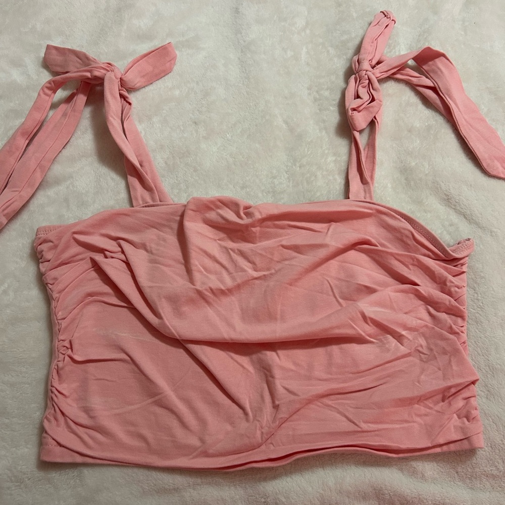 SHEIN Pink Tie-Strap Camisole